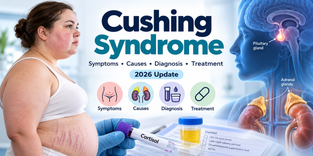 Cushing syndrome symptoms, diagnosis and treatment