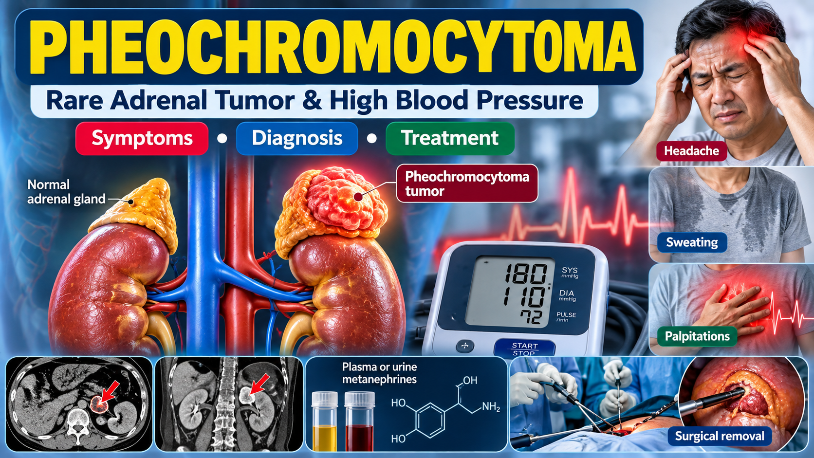 Pheochromocytoma: Symptoms, Diagnosis, and Treatment