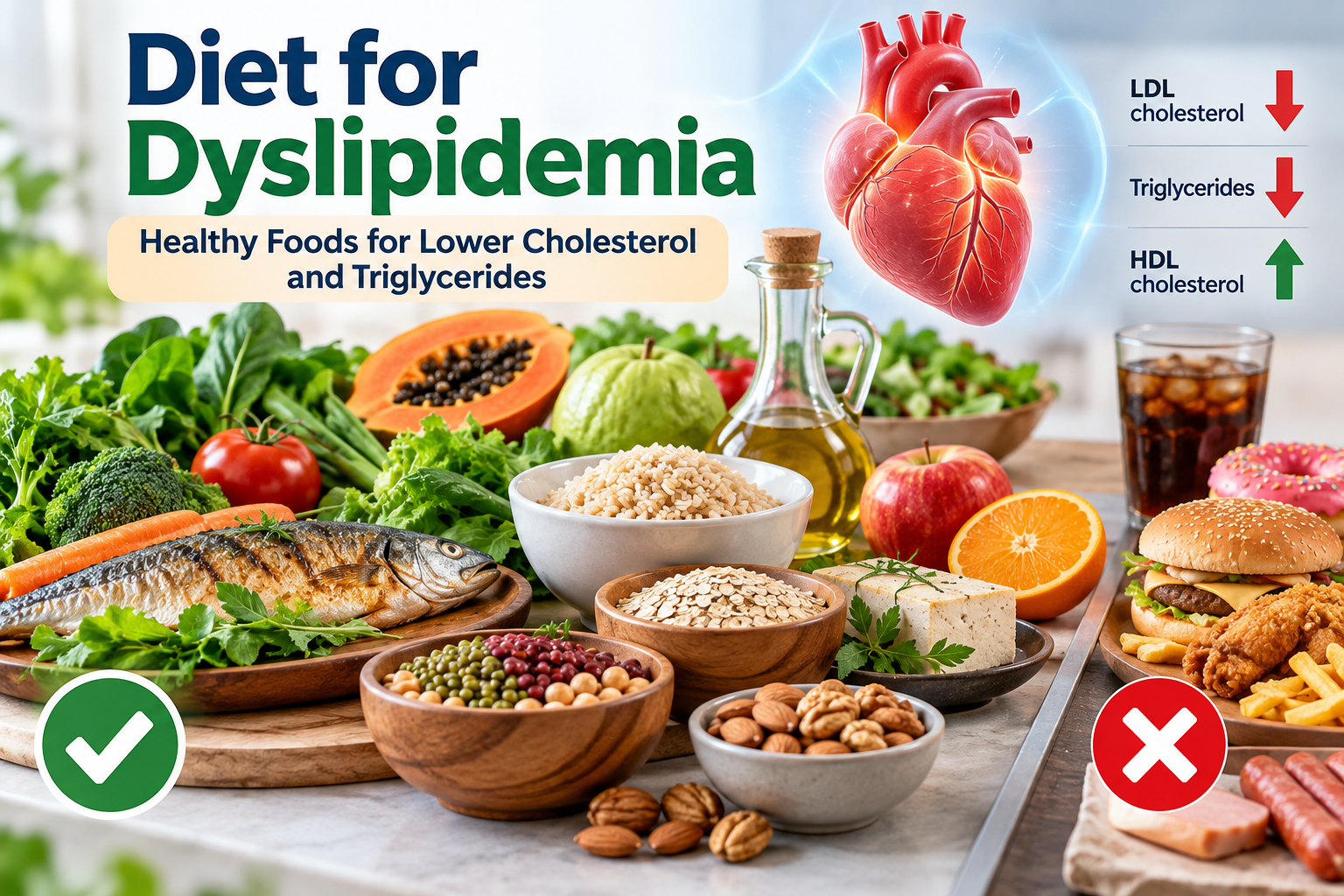 Diet for Dyslipidemia: Foods to Lower Cholesterol & Triglycerides