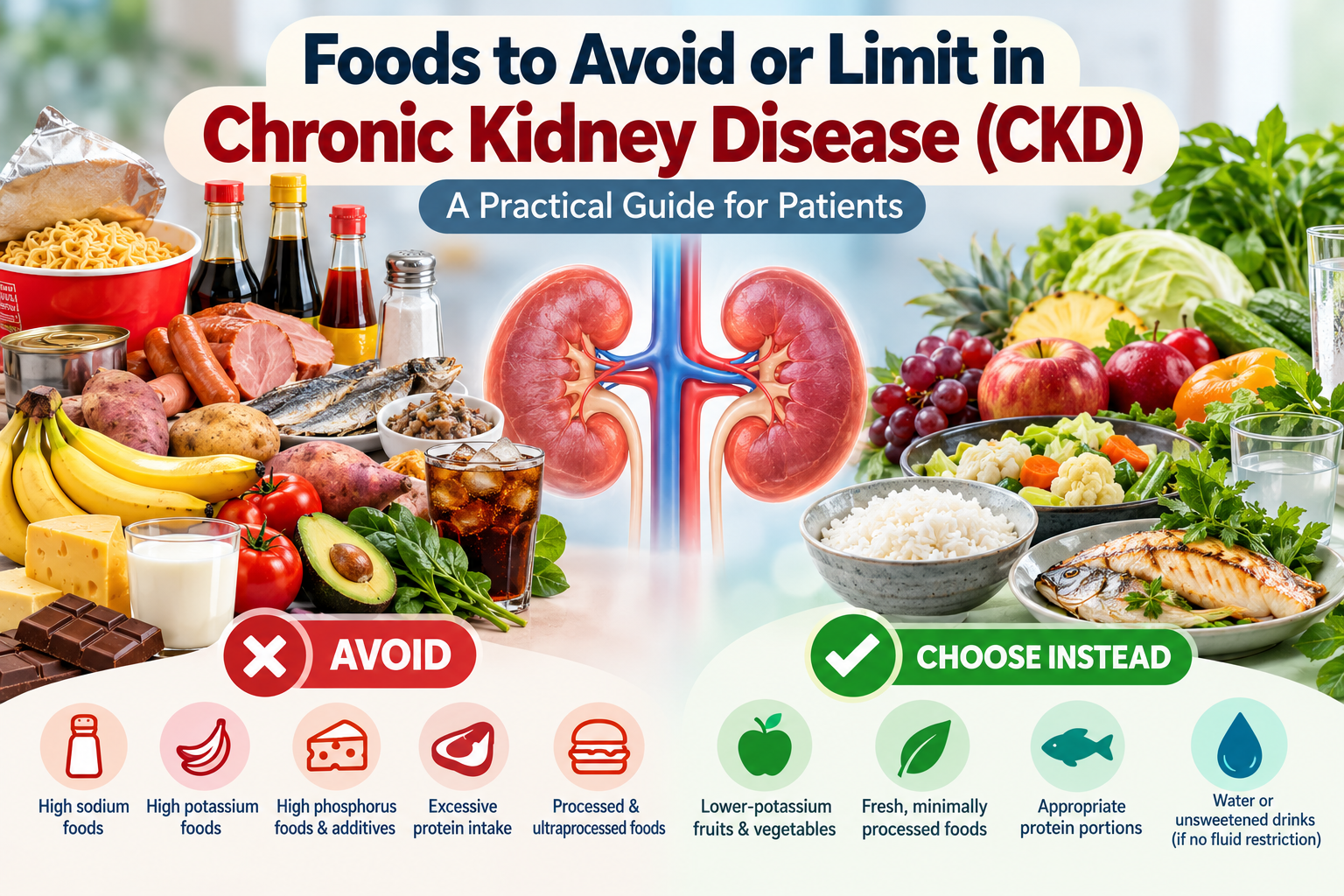 Foods to Avoid in Chronic Kidney Disease (CKD): Kidney-Friendly Diet Guide