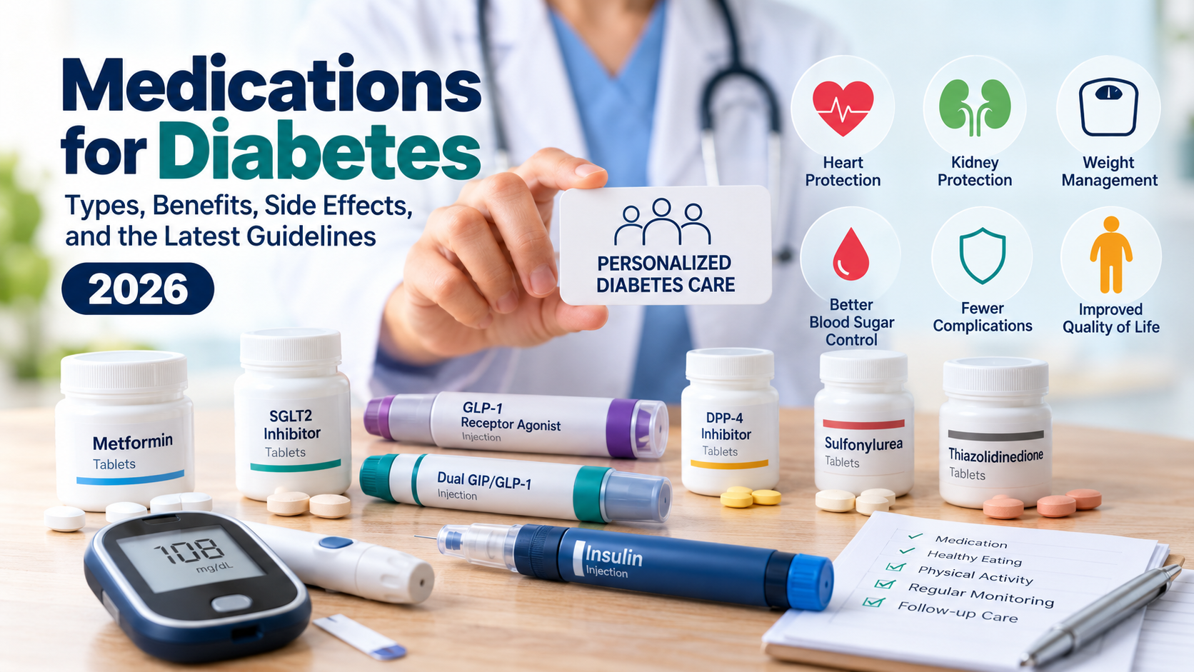 Medications for Diabetes: Types, Benefits & Side Effects (2026)